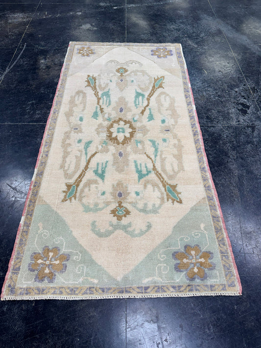 Turkish Vintage Runner Rug 3'2'' x 6'7'' #24811