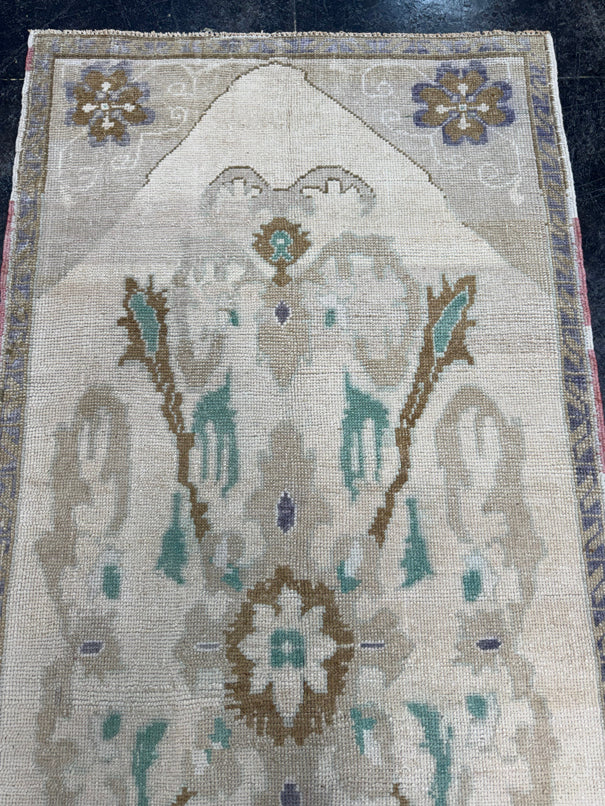 Turkish Vintage Runner Rug 3'2'' x 6'7'' #24811