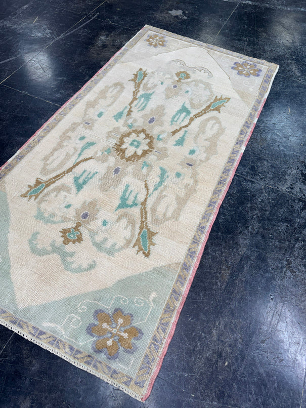 Turkish Vintage Runner Rug 3'2'' x 6'7'' #24811