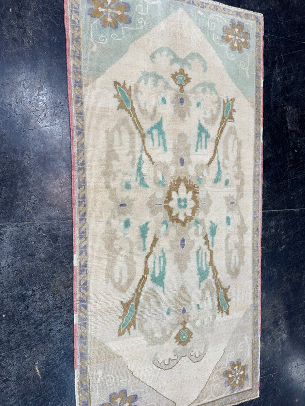 Turkish Vintage Runner Rug 3'2'' x 6'7'' #24811