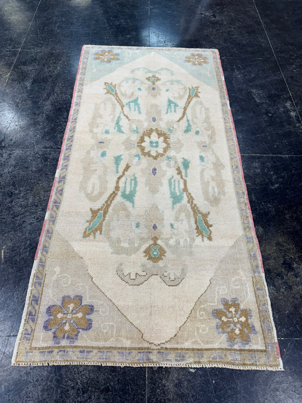 Turkish Vintage Runner Rug 3'2'' x 6'7'' #24811