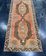 Turkish Vintage Runner Rug 3'4'' x 7'5'' #24809