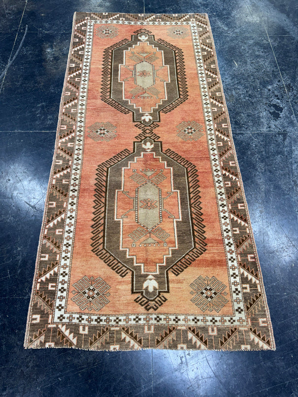 Turkish Vintage Runner Rug 3'4'' x 7'5'' #24809
