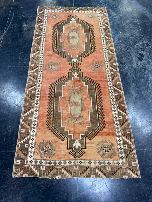 Turkish Vintage Runner Rug 3'4'' x 7'5'' #24809