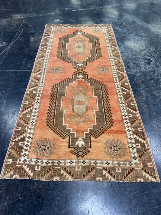 Turkish Vintage Runner Rug 3'4'' x 7'5'' #24809