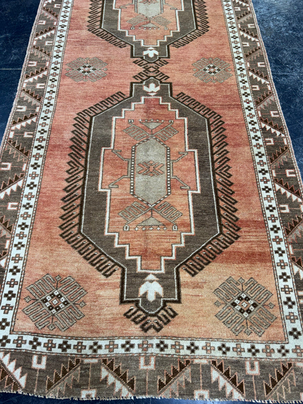 Turkish Vintage Runner Rug 3'4'' x 7'5'' #24809