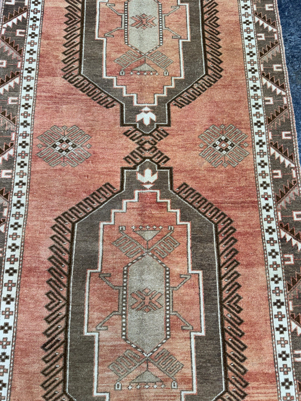 Turkish Vintage Runner Rug 3'4'' x 7'5'' #24809