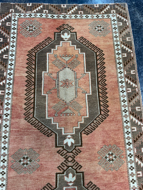 Turkish Vintage Runner Rug 3'4'' x 7'5'' #24809