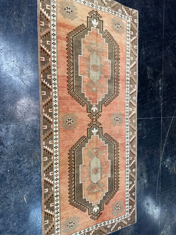 Turkish Vintage Runner Rug 3'4'' x 7'5'' #24809