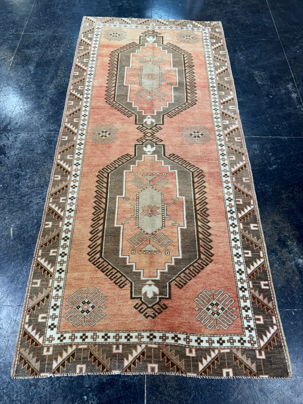 Turkish Vintage Runner Rug 3'4'' x 7'5'' #24809