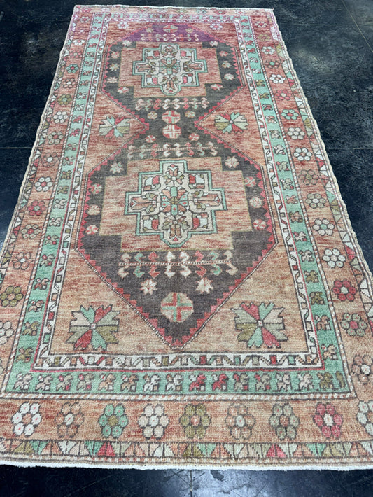Turkish Vintage Rug 3'4'' x 6'8" #24806