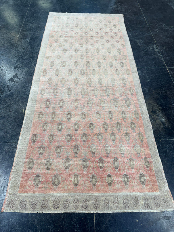 Turkish Vintage Runner Rug 3'9'' x 8'11'' #24805