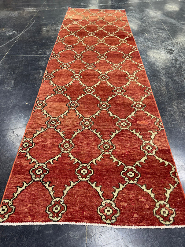 Turkish Vintage Runner Rug 3' x 10' #24804