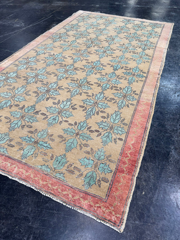 Turkish Vintage Rug 4'2'' x 7'5" #24798