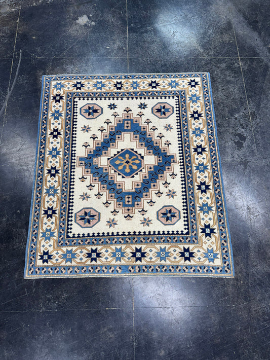 Turkish Vintage Rug 4'3" x 4'11" #24792