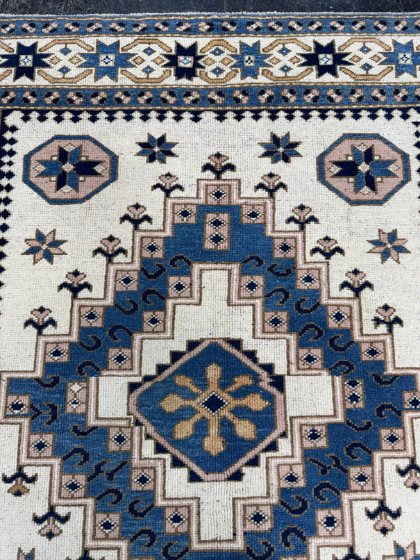 Turkish Vintage Rug 4'3" x 4'11" #24792