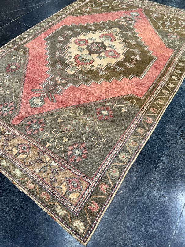 Turkish Vintage Rug 4'3" x 7' #24787