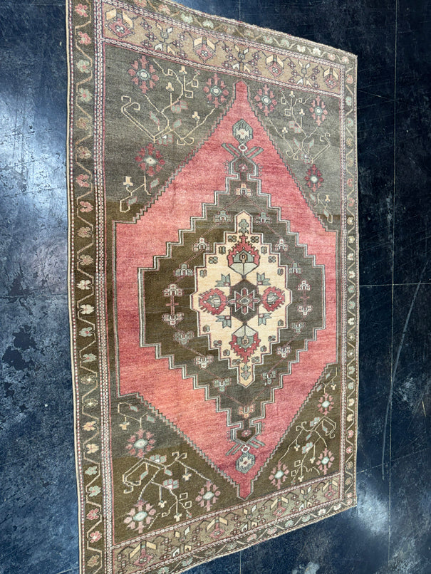 Turkish Vintage Rug 4'3" x 7' #24787