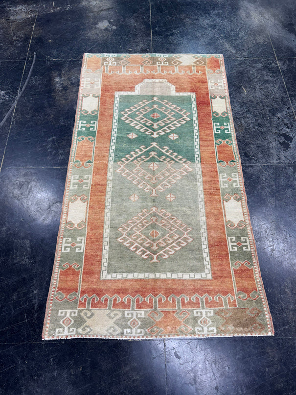 Turkish Vintage Rug 3'4" x 6'2" #24784