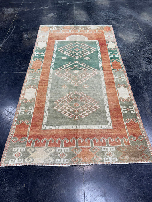 Turkish Vintage Rug 3'4" x 6'2" #24784
