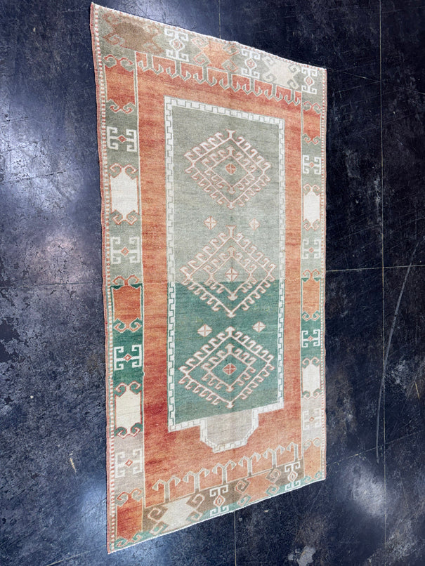 Turkish Vintage Rug 3'4" x 6'2" #24784