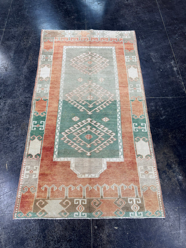 Turkish Vintage Rug 3'4" x 6'2" #24784