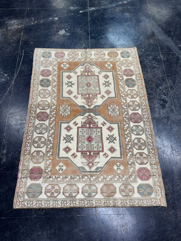 Turkish Vintage Rug 4'4" x 6'2" #24773