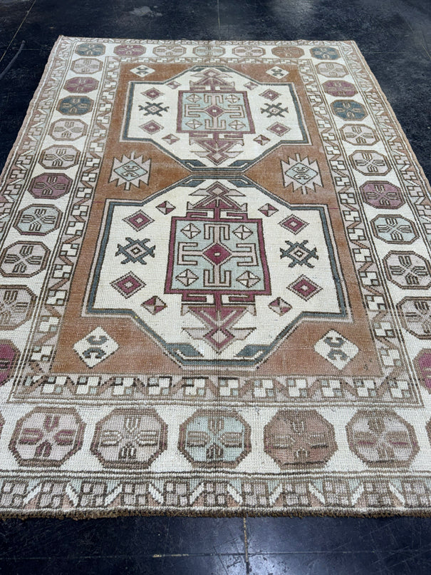 Turkish Vintage Rug 4'4" x 6'2" #24773