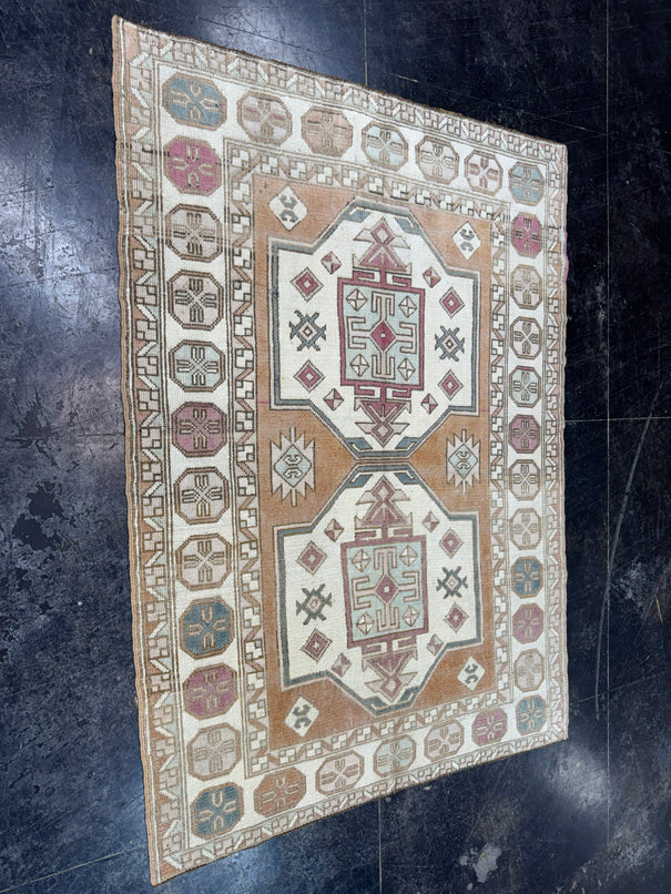 Turkish Vintage Rug 4'4" x 6'2" #24773