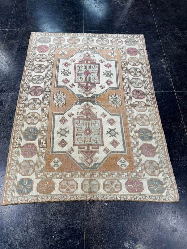 Turkish Vintage Rug 4'4" x 6'2" #24773