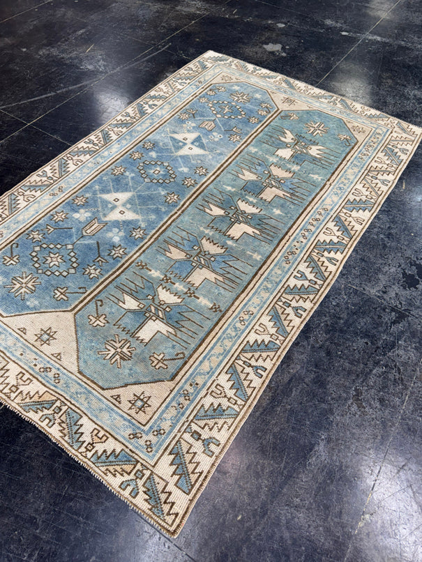 Turkish Vintage Rug 4'1" x 6'6" #24767
