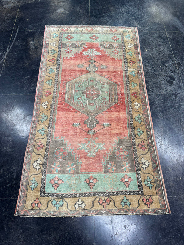 Turkish Vintage Rug 3'7" x 6'8" #24763