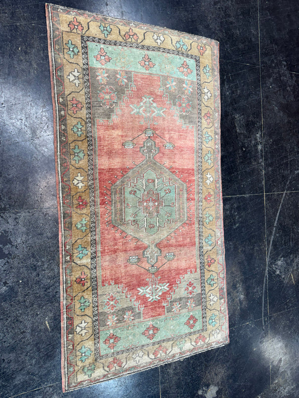 Turkish Vintage Rug 3'7" x 6'8" #24763