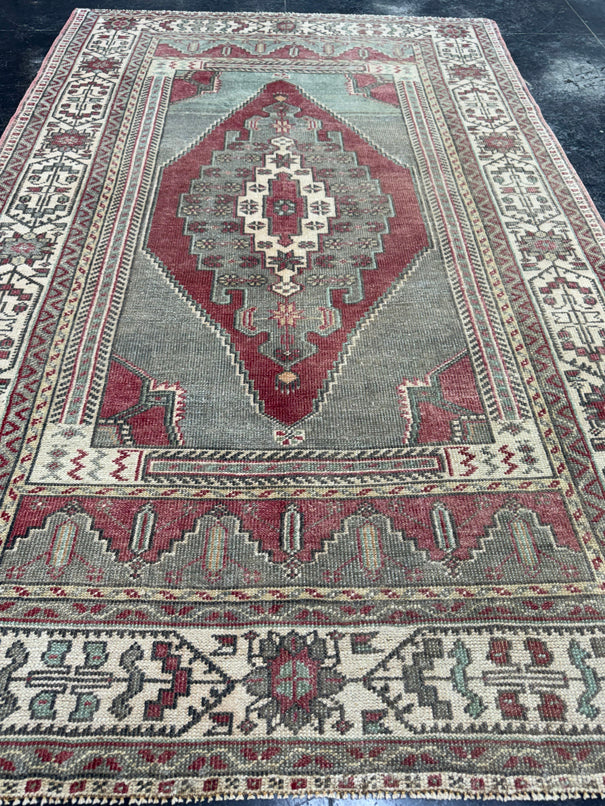 Turkish Vintage Rug 4'2" x 6'6" #24760