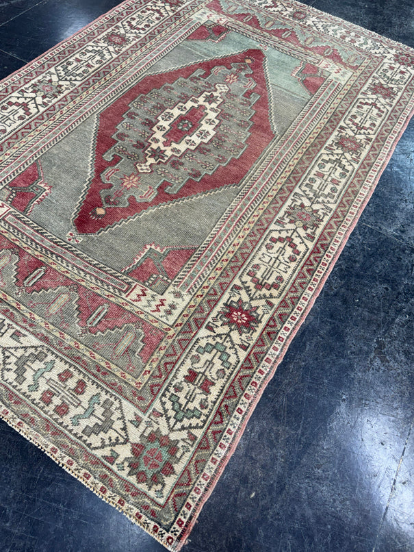 Turkish Vintage Rug 4'2" x 6'6" #24760