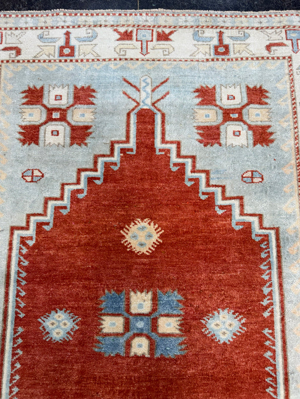 Turkish Vintage Rug 4'3" x 5'8" #24758