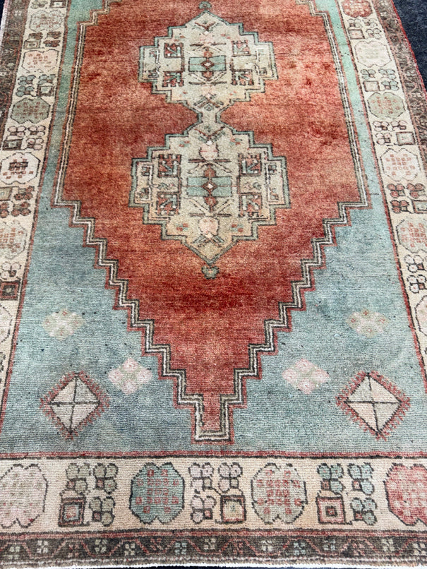 Turkish Vintage Rug 3'7" x 6'2" #24759