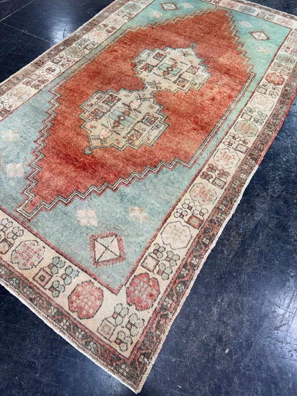 Turkish Vintage Rug 3'7" x 6'2" #24759