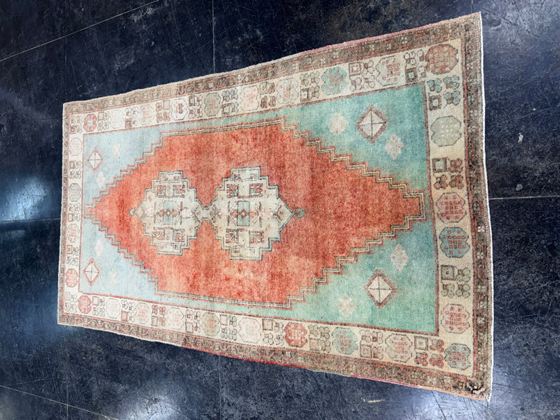 Turkish Vintage Rug 3'7" x 6'2" #24759