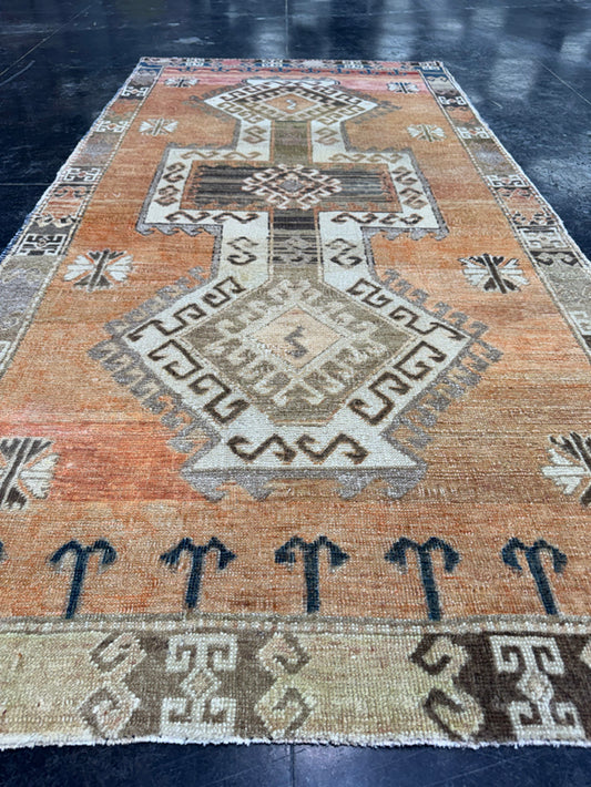 Turkish Vintage Rug 3'5" x 6'10" #24754