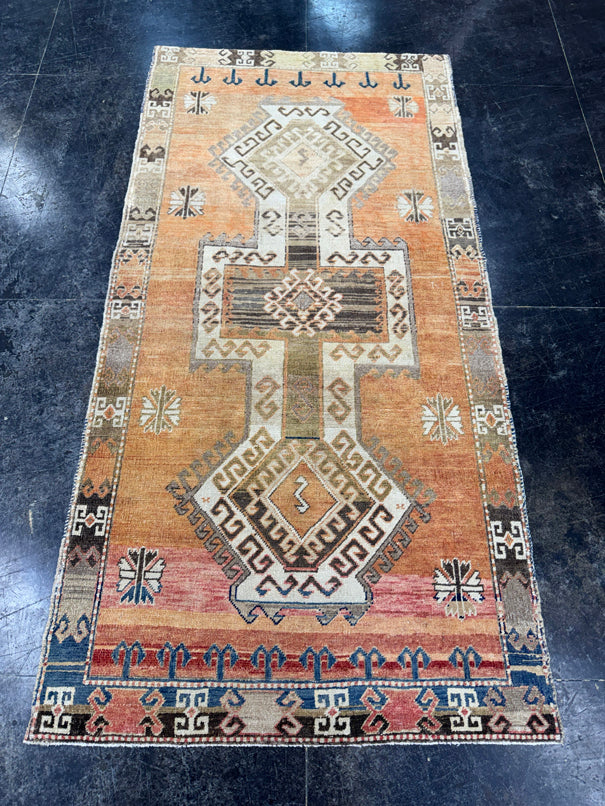Turkish Vintage Rug 3'5" x 6'10" #24754