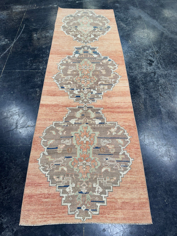 Turkish Vintage Runner Rug 3' x 9'8" #24755