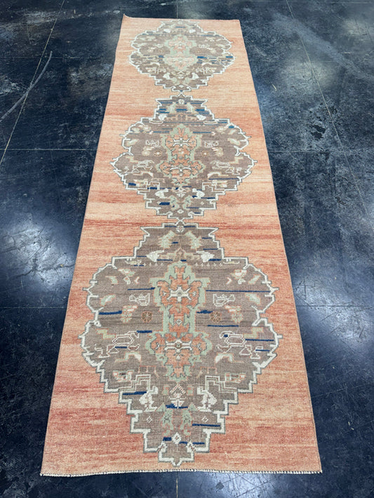 Turkish Vintage Runner Rug 3' x 9'8" #24755
