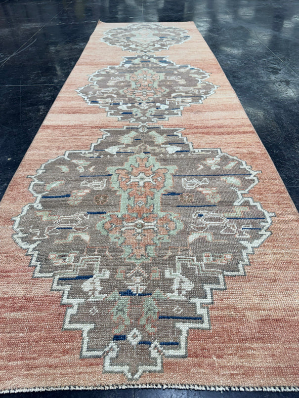 Turkish Vintage Runner Rug 3' x 9'8" #24755