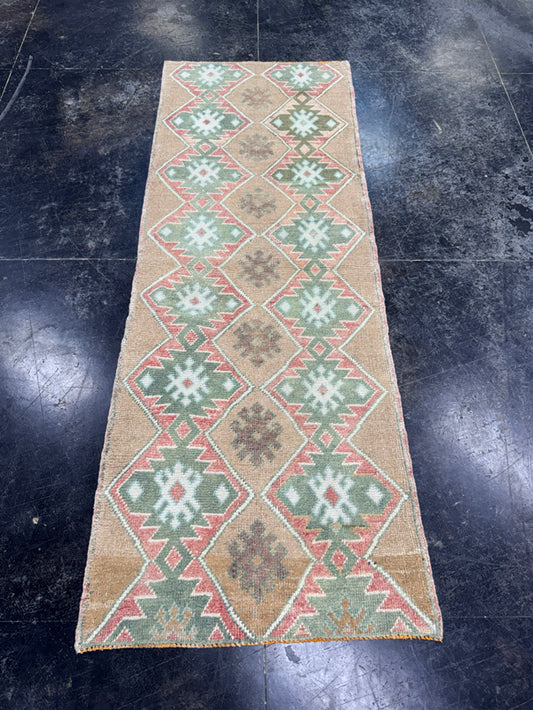 Turkish Vintage Runner Rug 2'4'' x 6'4" #24749
