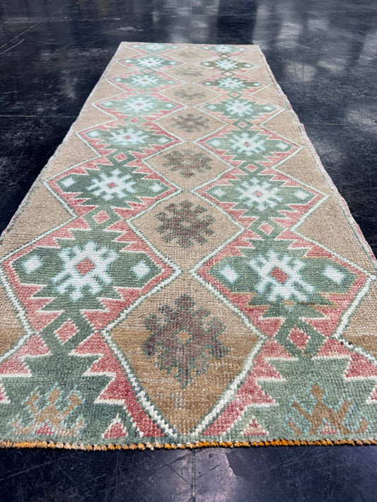 Turkish Vintage Runner Rug 2'4'' x 6'4" #24749