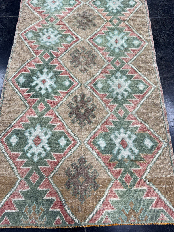 Turkish Vintage Runner Rug 2'4'' x 6'4" #24749