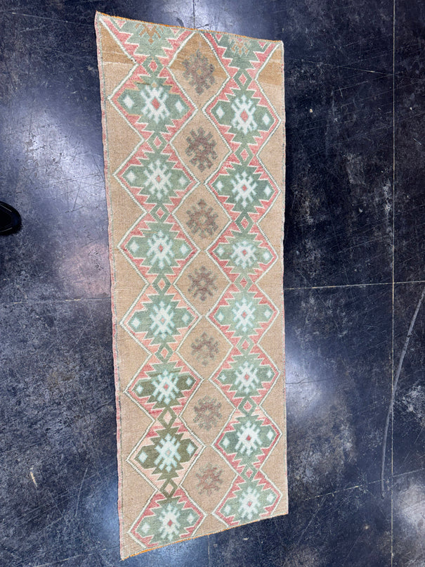 Turkish Vintage Runner Rug 2'4'' x 6'4" #24749