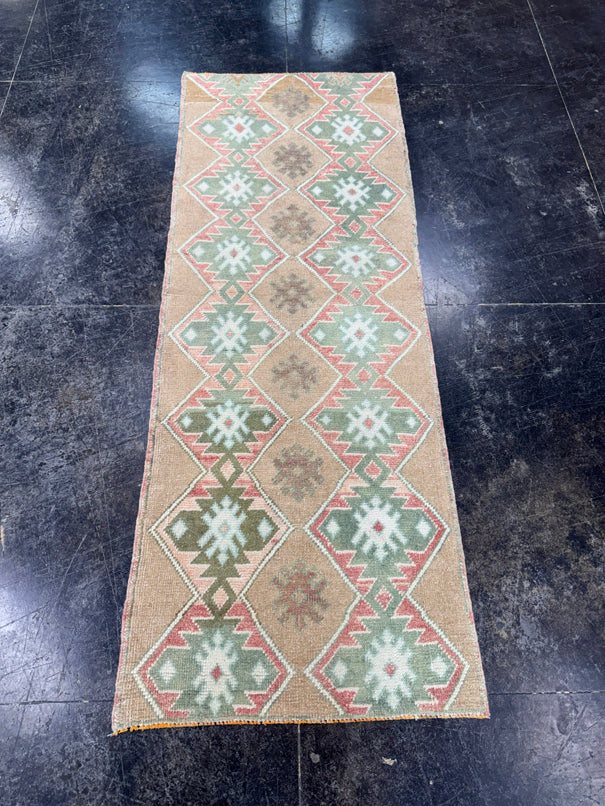 Turkish Vintage Runner Rug 2'4'' x 6'4" #24749