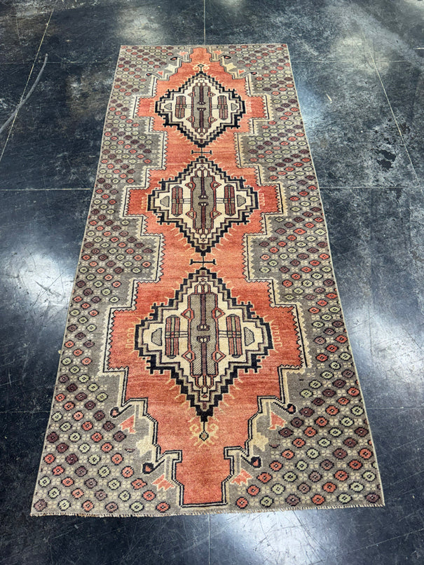 Turkish Vintage Runner Rug 3'2" x 7'5" #24744